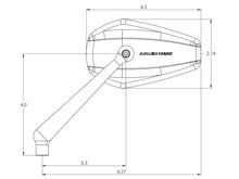 Load image into Gallery viewer, Arlen Ness Mini Stocker Forged Mirror – Black - Fits LEFT AN-13-156